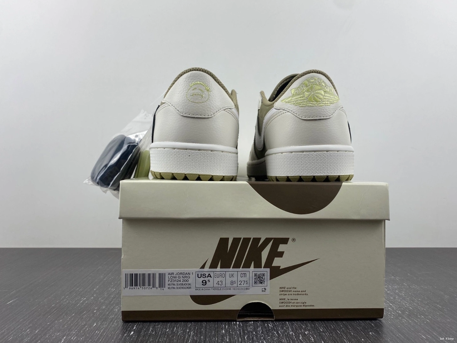 Retro 1 Neutral Golf Jordan FZ3124-200 Olive Low Scott Travis 0423